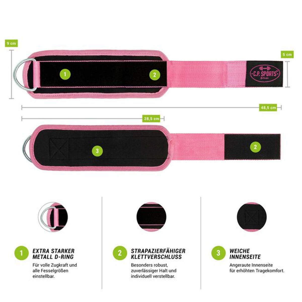 C.P Sports - Premium Straps - Pink 1stk