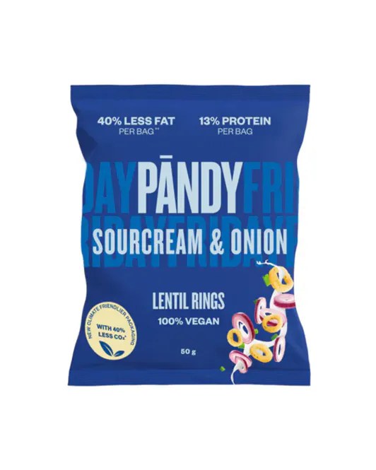 Hovedbilde Pandy Lentil Rings -  SourCream & Onion 50g