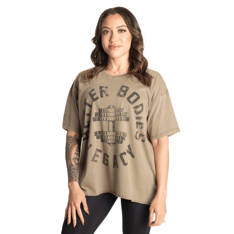 Better Bodies Legacy Oversized Tee - Washed Green