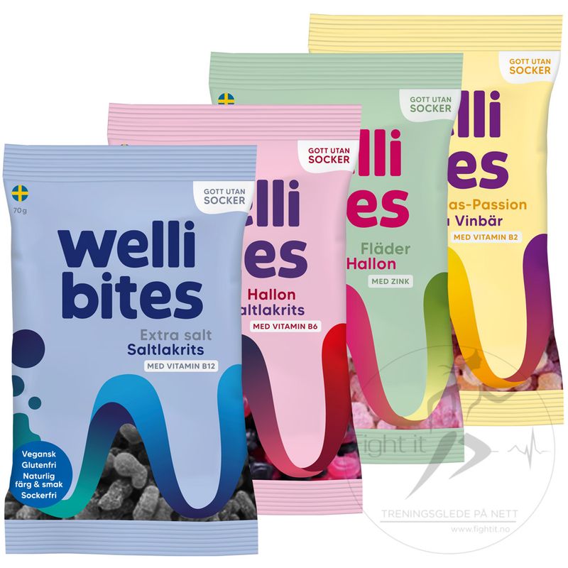 Wellibites - Jordbær & Cola 70g