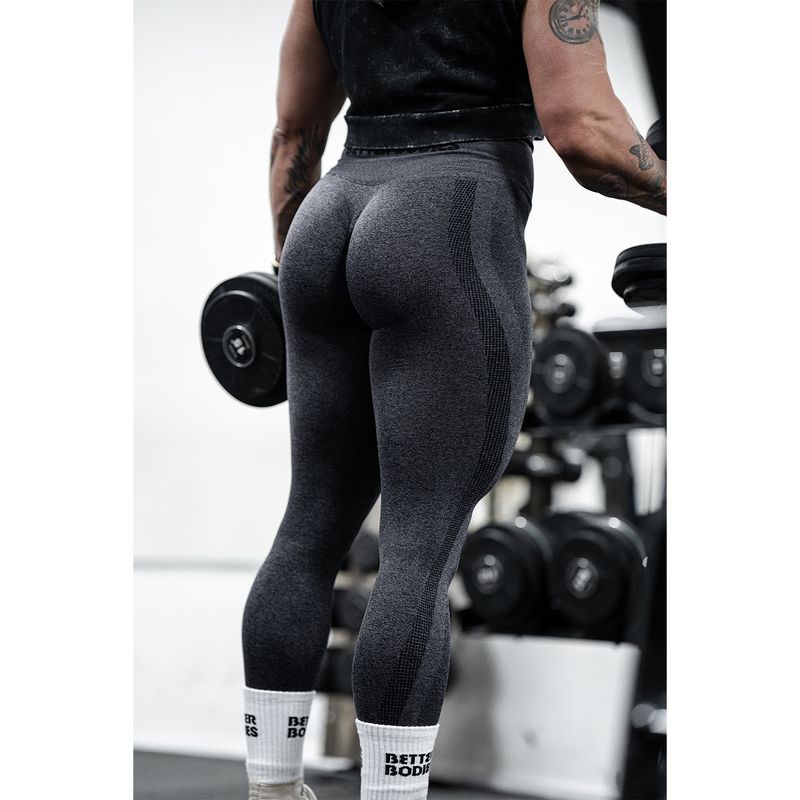 Better Bodies Curve Scrunch Leggings - Black Melange