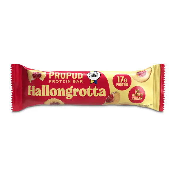 Hovedbilde Njie - ProPud Proteinbar - Hallongrotta 55g