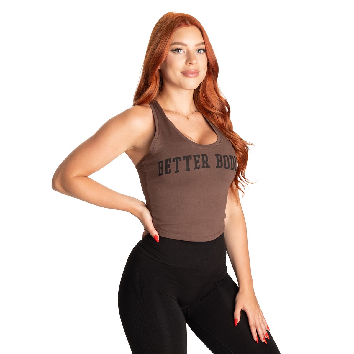 Better Bodies BB Crop T-Back - Timber