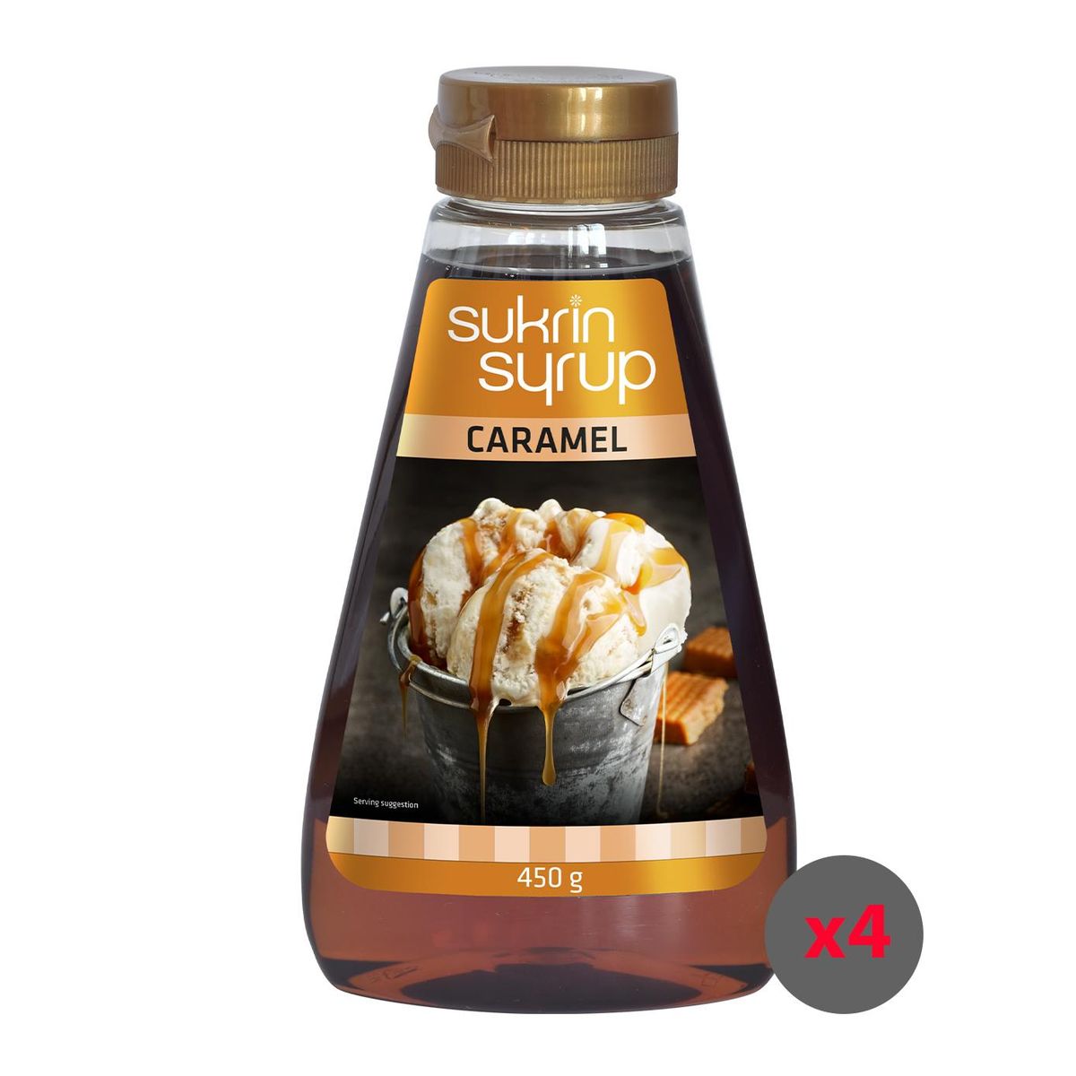 SukrinSirup Caramel (4x450g)