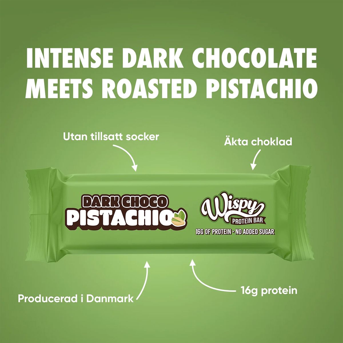 Wispy Proteinbar - Dark Choco Pistachio (10x55g)