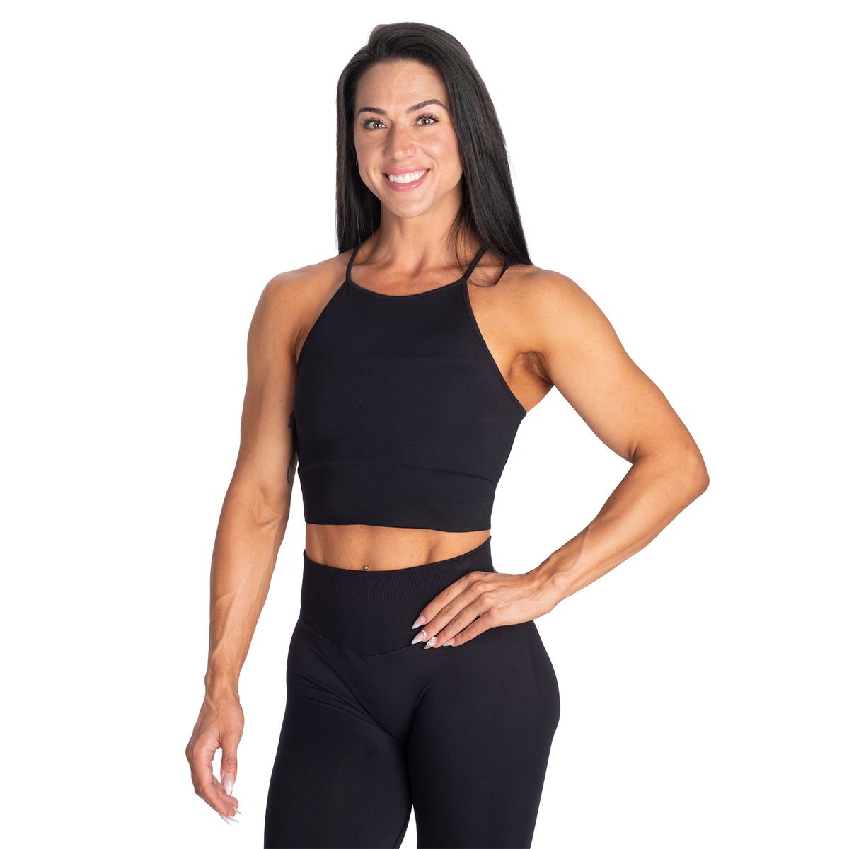 Better Bodies Performance Crop Halter - Black V2