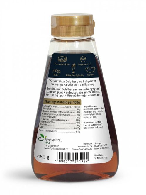 Hovedbilde SukrinSirup Gold (4x450g)
