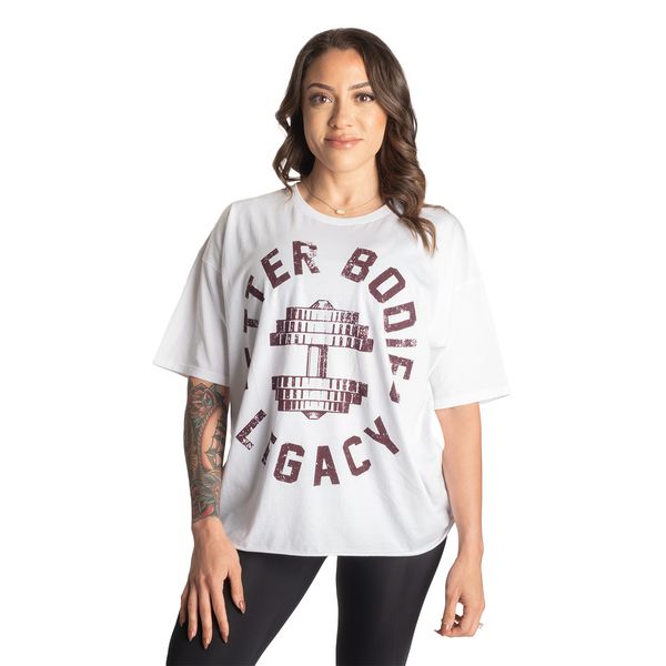 Hovedbilde Better Bodies Legacy Oversized Tee - White/Maroon