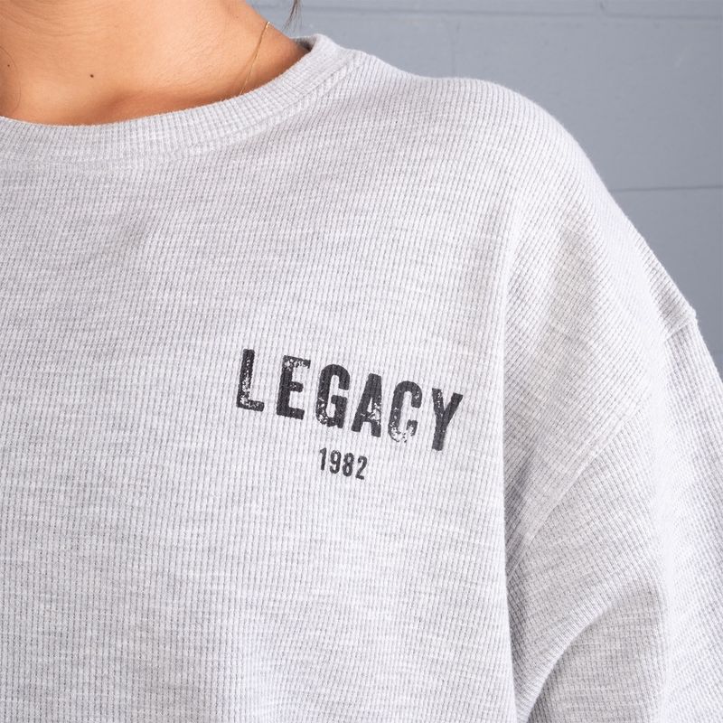 Better Bodies Legacy Thermal Oversized Tee - Grey Melange