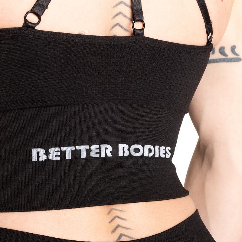 Better Bodies Rockaway Bra - Black Melange
