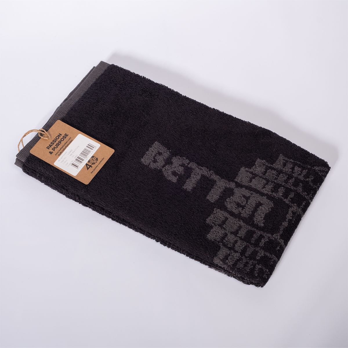 Better Bodies Gym Towel - Black/Grey