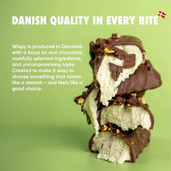 Hovedbilde Wispy Proteinbar - Dark Choco Pistachio (10x55g)