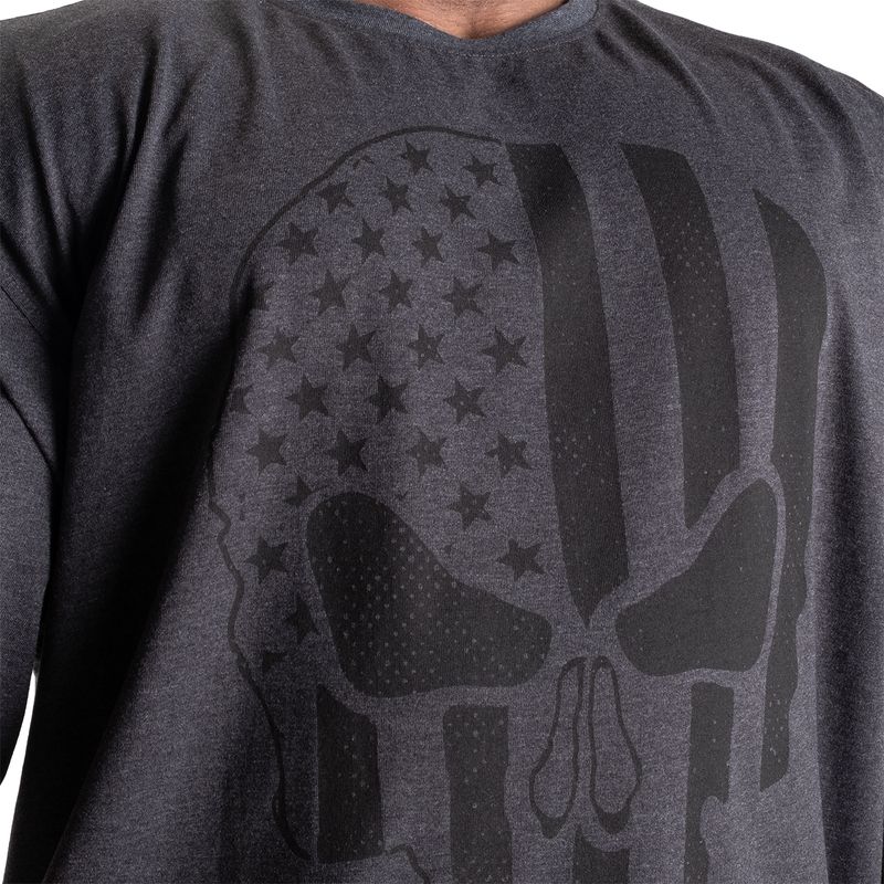 Better Bodies Skull Union Iron Tee - Dark Grey Melange