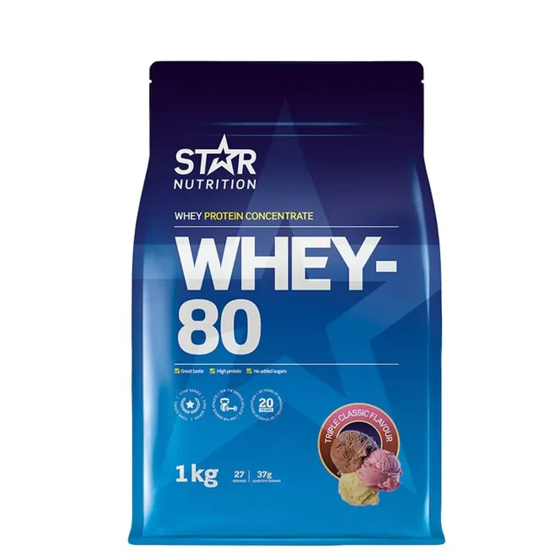 Star Nutrition Whey - Myseprotein 80 1kg