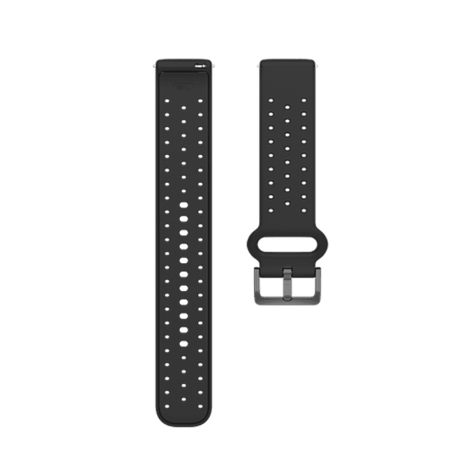 Hovedbilde Polar Wristband Silicone 20mm Black/Grey S/L